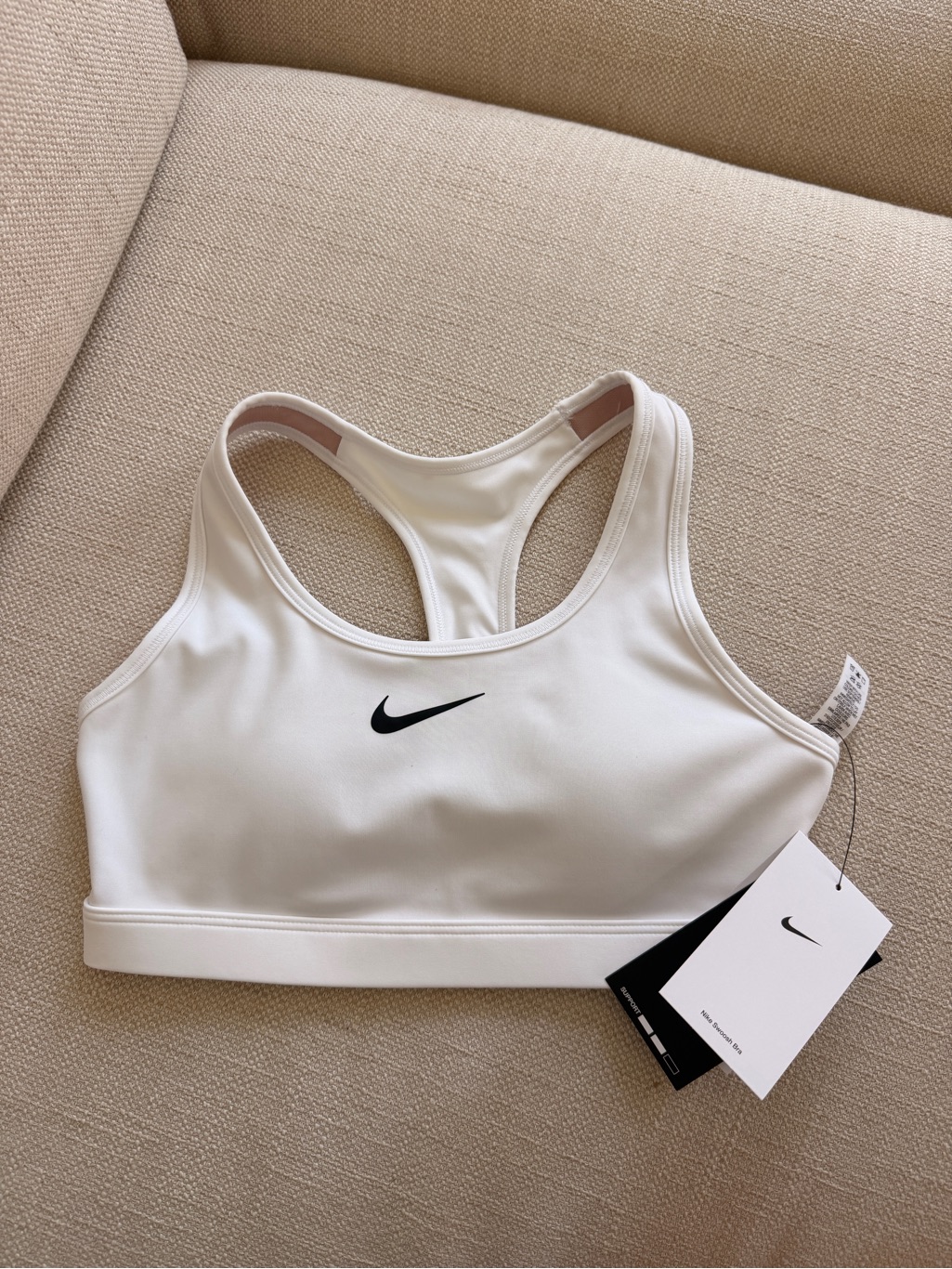 Nike Women's White Dri-Fit Sports Bra Small